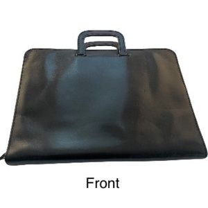 TOTO Italian Black Leather “Atelier” Portfolio